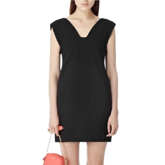Reiss Dresses & Skirts - REISS Pepper Frill Back Sleeveless Mini Classic Shift Cocktail Dress Black 6